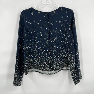Kung Katherine blue long sleeve blouse top 2